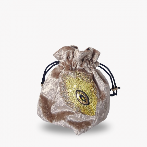 Blythe Velvet 1920s Drawstring Evening Bag - Image 5
