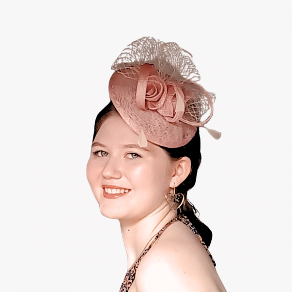 Pale Pink & Cream Circle Fascinator