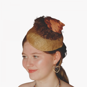 Bronze & Gold Rose Fascinator