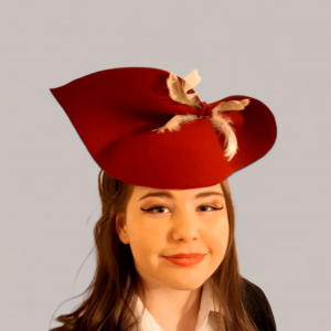 1940s Wool Felt Half Tilt Hat Forward Perch Style