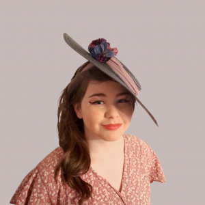 Large Brim Straw Pinwheel Boater Hat